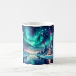aurora borealis/Weihnachten/Winter Kaffeetasse