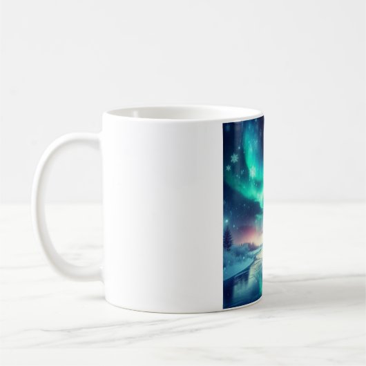 aurora borealis/Weihnachten/Winter Kaffeetasse (Links)