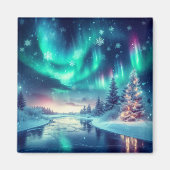 aurora borealis/Weihnachten/Winter Magnet (Vorne)
