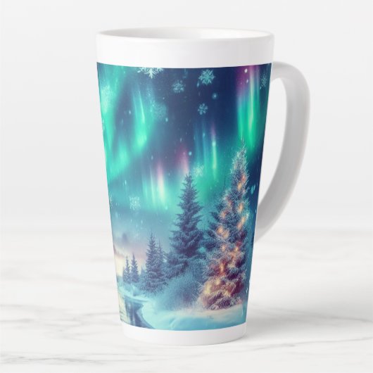 aurora borealis/Weihnachten/Winter Milchtasse (Rechte Ecke)