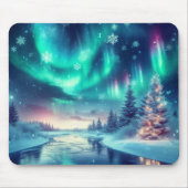 aurora borealis/Weihnachten/Winter Mousepad (Vorne)