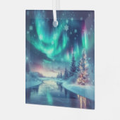 aurora borealis/Weihnachten/Winter Ornament Aus Glas (Vorderseite links)