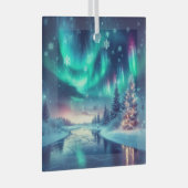 aurora borealis/Weihnachten/Winter Ornament Aus Glas (Vorderseite Rechts)