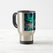 aurora borealis/Weihnachten/Winter Reisebecher (Vorderseite Links)