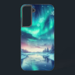 aurora borealis/Weihnachten/Winter Samsung Galaxy Hülle<br><div class="desc">Weihnachtshinweis</div>