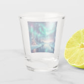 aurora borealis/Weihnachten/Winter Schnapsglas (Rückseite)