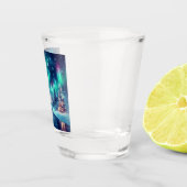 aurora borealis/Weihnachten/Winter Schnapsglas (Rechts)