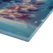 aurora borealis/Weihnachten/Winter Schneidebrett (Ecke)