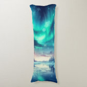 aurora borealis/Weihnachten/Winter Seitenschläferkissen (Vorderseite Vertikal)