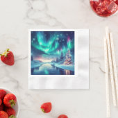 aurora borealis/Weihnachten/Winter Serviette (Beispiel)