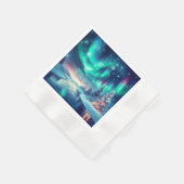 aurora borealis/Weihnachten/Winter Serviette (Ecke)
