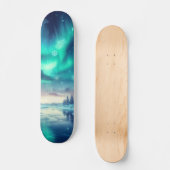 aurora borealis/Weihnachten/Winter Skateboard (Vorderseite)