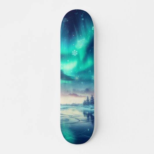 aurora borealis/Weihnachten/Winter Skateboard (Vorne)