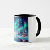 aurora borealis/Weihnachten/Winter Tasse (VorderseiteRechts)