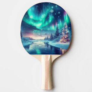 aurora borealis/Weihnachten/Winter Tischtennis Schläger