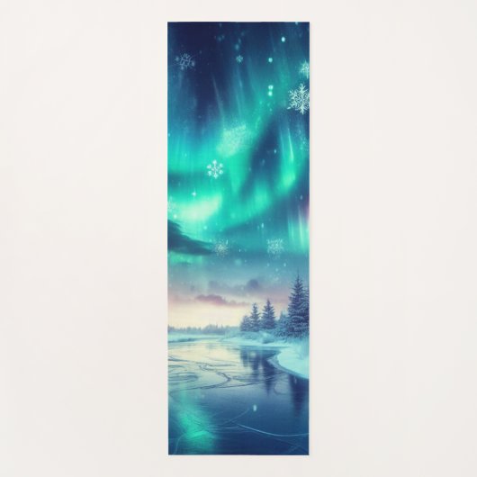 aurora borealis/Weihnachten/Winter Yogamatte (Vorderseite)
