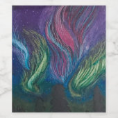 Aurora Borealis Weinetikett (Einzelnes Label)