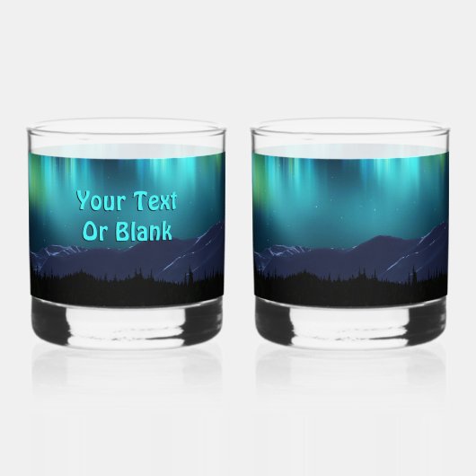Aurora Borealis Whiskyglas (Rückseite)