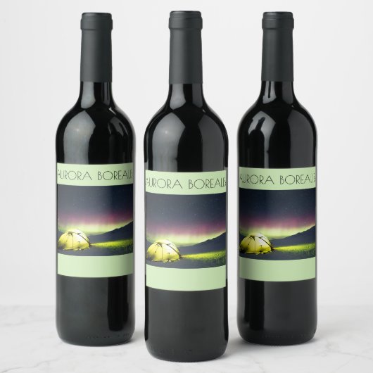 Aurora Borealis Wine Labels Weinetikett (Flaschen)