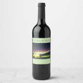 Aurora Borealis Wine Labels Weinetikett (Vorderseite)