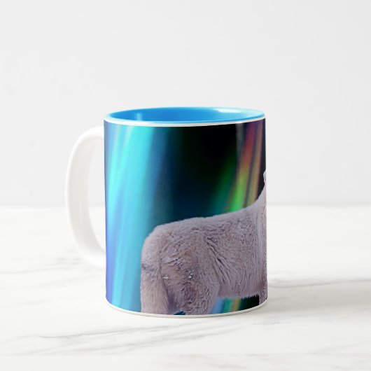 Aurora Borealis Wolf Song | TASSE (Vorderseite Links)