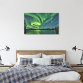 AURORA BOREALIS WRAPPED CANVAS LEINWANDDRUCK (Insitu (Schlafzimmer))