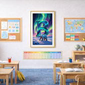 Aurora-Brief B-Plakat | Nordlichter Kunstprint Poster