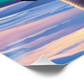 Aurora-Brief B-Plakat | Nordlichter Kunstprint Poster (Ecke)