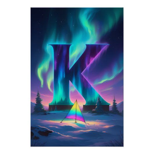 Aurora Brief K Poster | Nordlicht Kunst (Vorderseite)