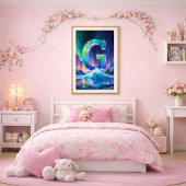 Aurora Buchstabe G Poster | Northern Lights Kunstp