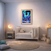 Aurora Buchstabe H Poster | Northern Lights Kunstp