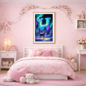 Aurora Buchstabe H Poster | Northern Lights Kunstp