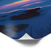 Aurora Buchstabe K Poster | Northern Lights Kunst (Ecke)