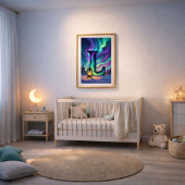 Aurora Buchstabe L Poster | Northern Lights Kunst