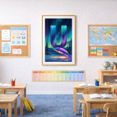 Aurora Buchstabe U Poster | Kunst der Nordlichter