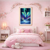 Aurora Buchstabe V Poster | Nordlichter Kunst