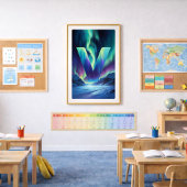 Aurora Buchstabe V Poster | Nordlichter Kunst