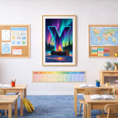 Aurora Buchstabe Y Poster | Kunst der Nordlichter