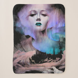 Aurora by Clive Henry blau türkis lila Nacht Sherpadecke