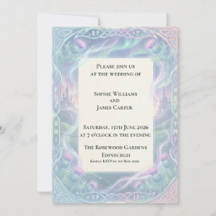 Aurora Celtic Distel Hochzeitseinladung Einladung