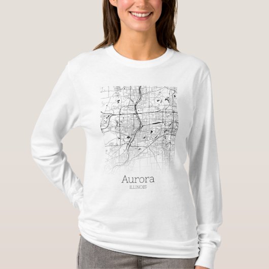 Aurora City Map T-Shirt (Vorderseite)