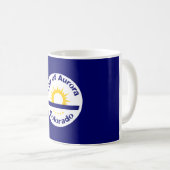 Aurora, Colorado-Flagge Kaffeetasse (VorderseiteRechts)