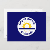 Aurora, Colorado-Flagge Postkarte (Vorne/Hinten)