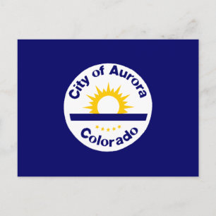 Aurora, Colorado-Flagge Postkarte
