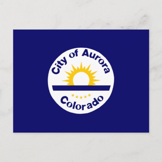 Aurora, Colorado-Flagge Postkarte (Vorderseite)