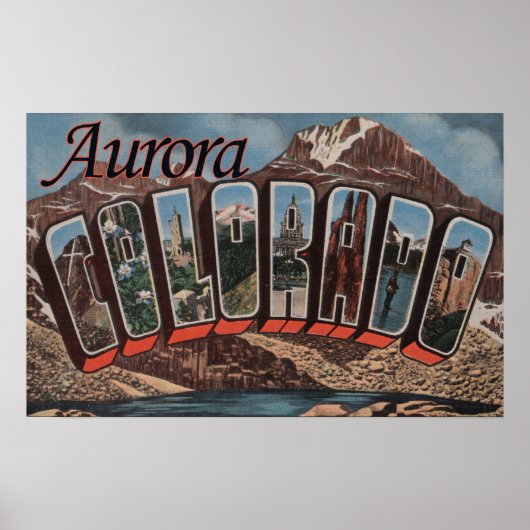 Aurora, Colorado - Große Buchstabenszenen Poster (Vorne)