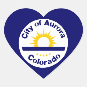 Aurora, Colorado Herz-Aufkleber