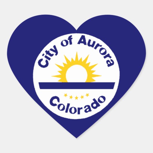 Aurora, Colorado Herz-Aufkleber (Vorderseite)