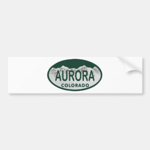 Aurora-Colorado-Lizenzoval Autoaufkleber