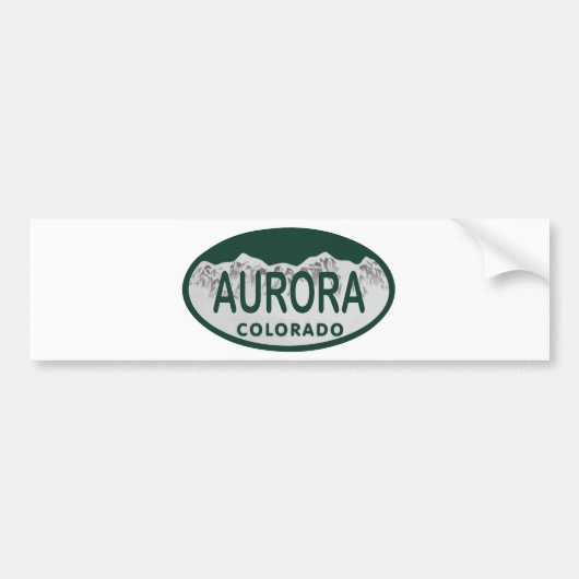 Aurora-Colorado-Lizenzoval Autoaufkleber (Vorne)